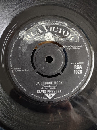 Elvis Presley : Jailhouse Rock (7", Single, RE, 4-p)
