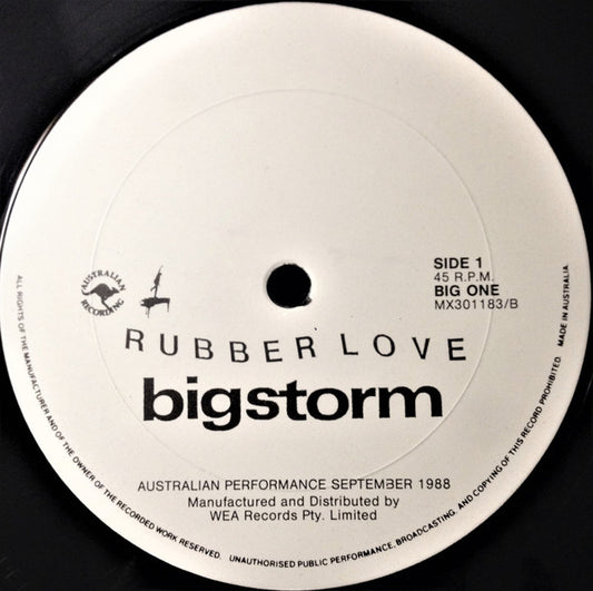 Bigstorm : Rubber Love (12", Single)