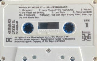 Bruce Rowland (2) : Piano By Request (Cass, Album)