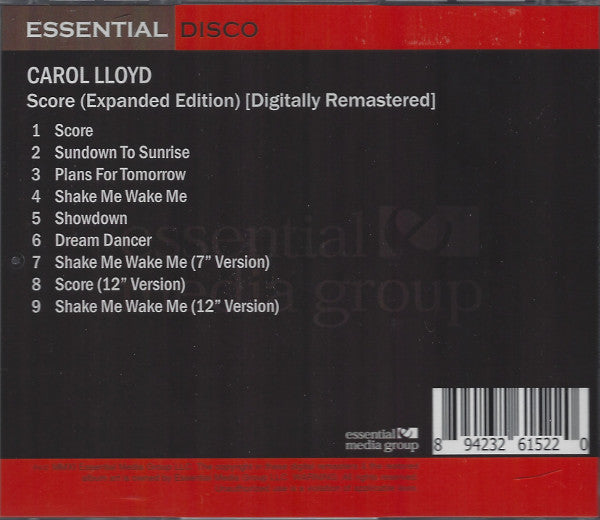 Carol Lloyd : Score (CDr, Album, RE, RM, Exp)