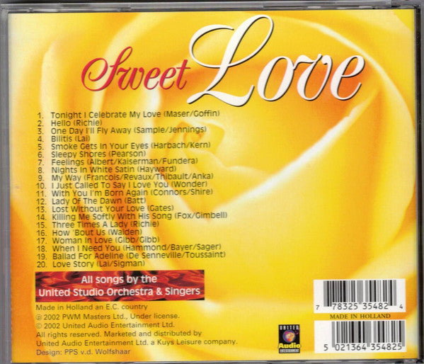 United Studio Orchestra And Singers : Sweet Love - 20 Love Songs (CD, Comp)