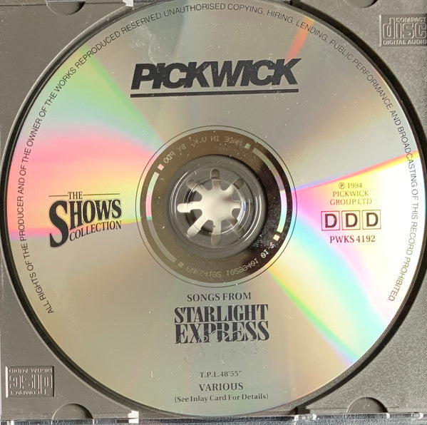 Various : Songs From Starlight Express And Cats (CD, Album)