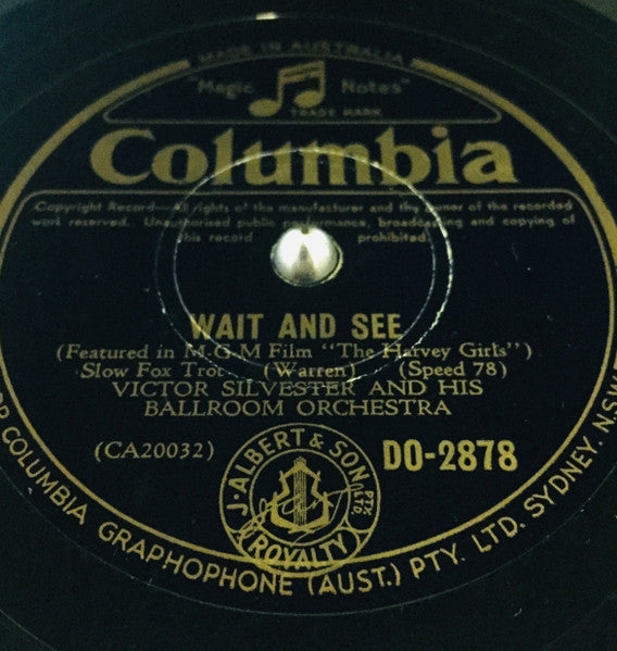 Victor Silvester : Wait And See / Love Steals Your Heart (Shellac, 10")