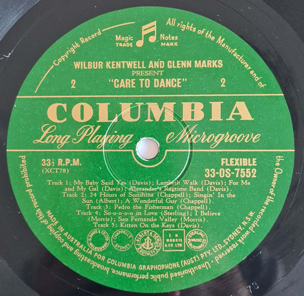 Wilbur Kentwell And Glenn Marks : Care To Dance? (10", Mono)