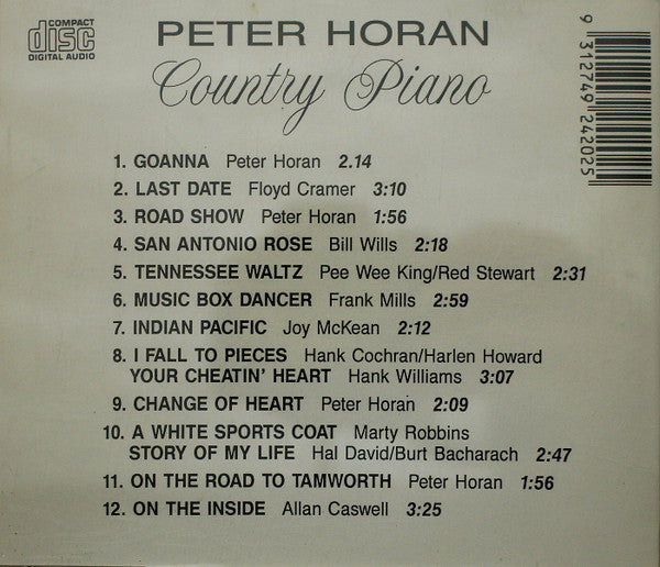 Peter Horan (2) : Country Piano (CD, Album)
