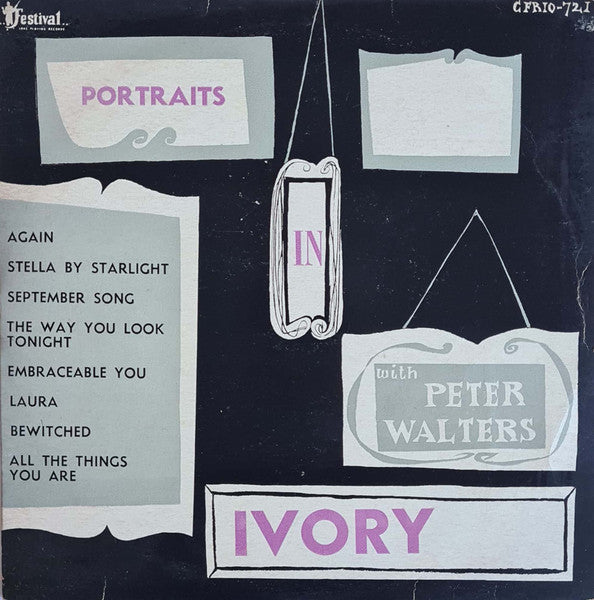 Peter Walters (2) : Portraits In Ivory (10", Mono)