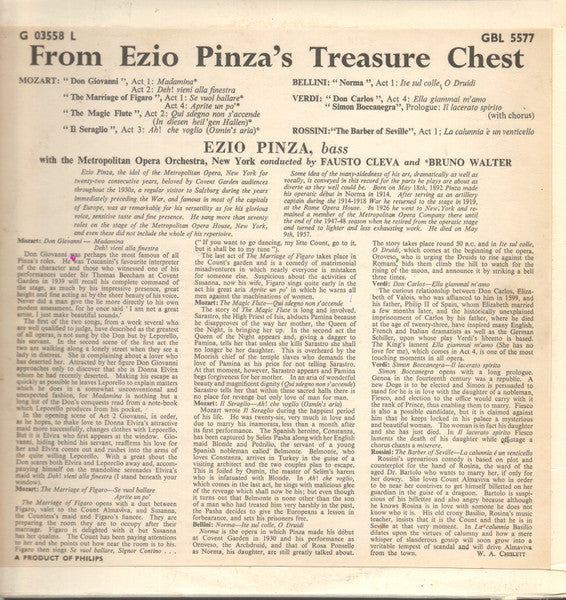 Ezio Pinza : From Ezio Pinza's Treasure Chest  (LP, Mono)