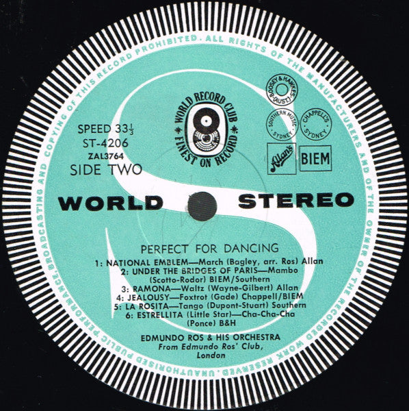 Edmundo Ros & His Orchestra : Perfect For Dancing (LP, Album, Club)