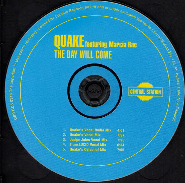 Quake Feat. Marcia Rae : The Day Will Come (CD, Maxi)