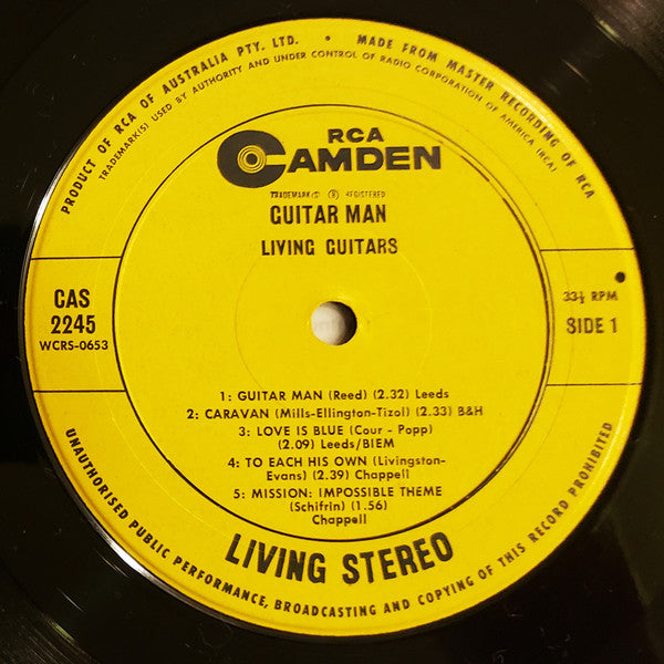 Living Guitars : Guitar Man (LP, Album)