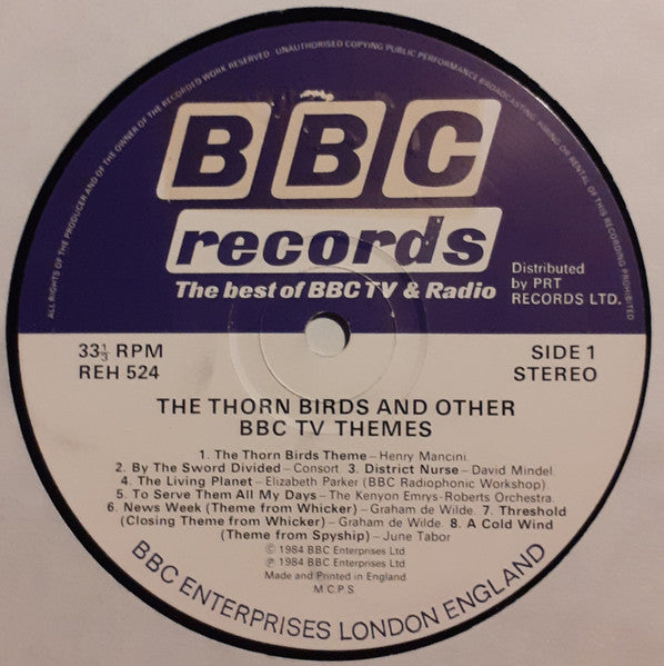 Various : The Thorn Birds And Other BBC TV Themes (LP, Comp)