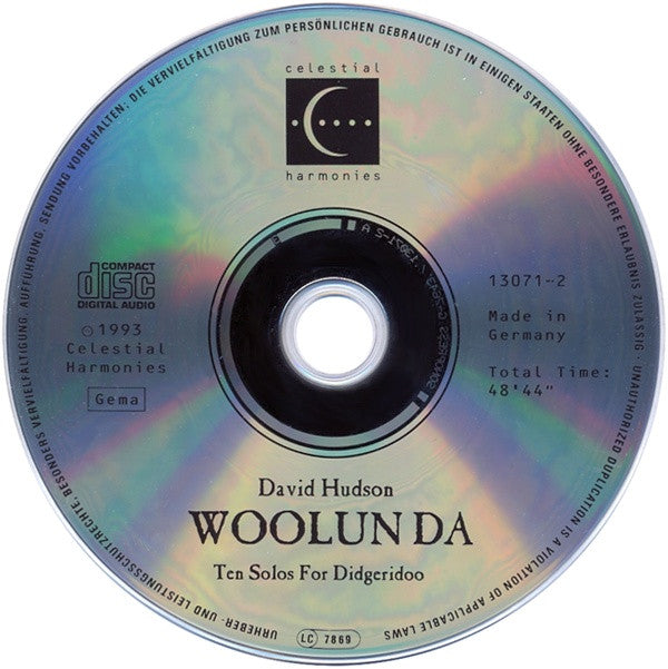 David Hudson : Woolunda (Ten Solos For Didgeridoo) (CD, Album, RE)