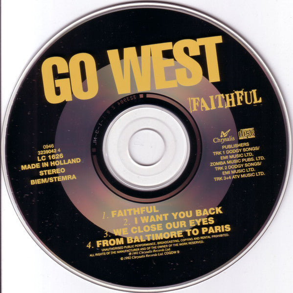 Go West : Faithful (CD, Maxi, Yel)