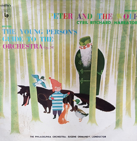 Sergei Prokofiev / Benjamin Britten - Cyril Ritchard, The Philadelphia Orchestra, Eugene Ormandy : Peter And The Wolf / The Young Person's Guide To The Orchestra Op. 34 (LP)