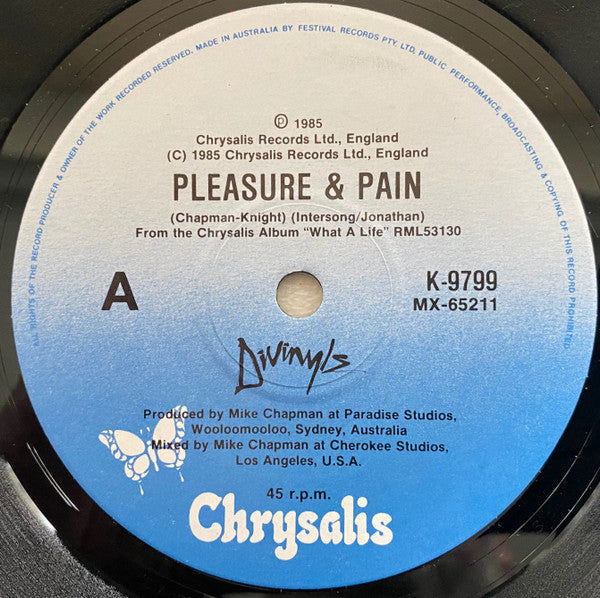 Divinyls : Pleasure & Pain (7", Single)