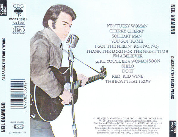 Neil Diamond : Classics The Early Years (CD, Comp, RE)