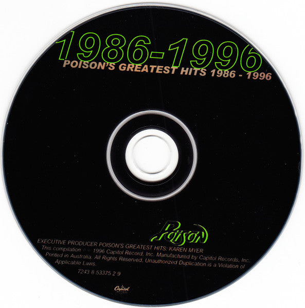 Poison (3) : Poison's Greatest Hits 1986-1996 (CD, Comp, RE)