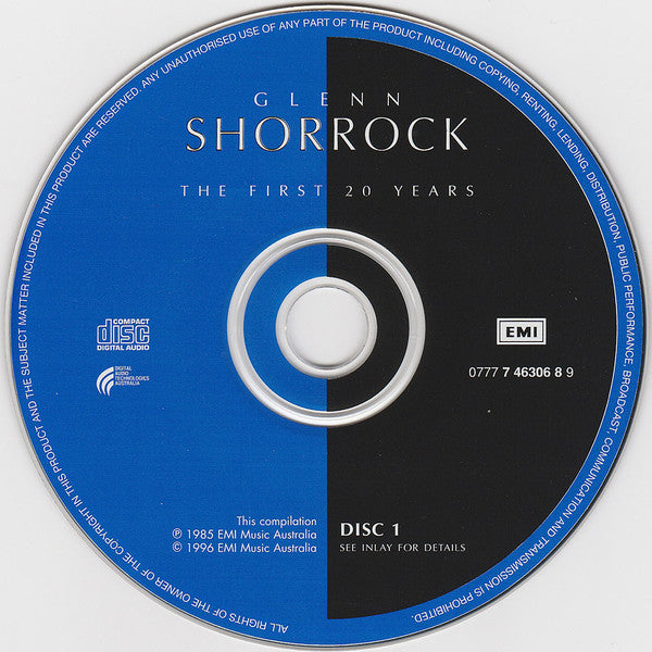 Glenn Shorrock : The First 20 Years (2xCD, Album, Comp, RE)