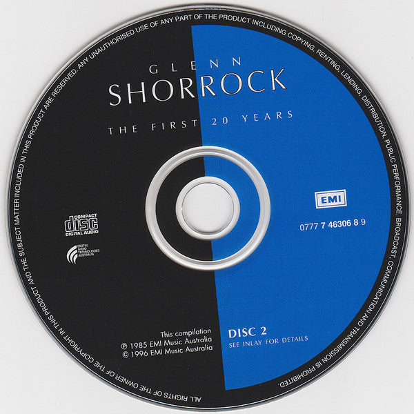 Glenn Shorrock : The First 20 Years (2xCD, Album, Comp, RE)