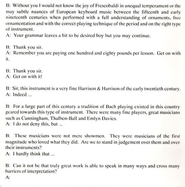 Johann Sebastian Bach, Kevin Bowyer : A Late Twentieth Century Edwardian Bach Recital (CD, Album)