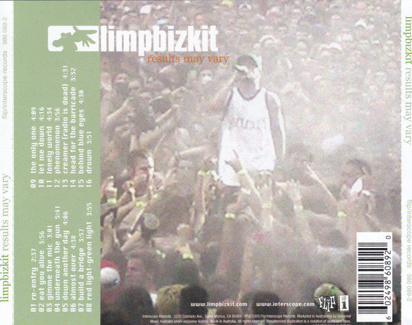 Limp Bizkit : Results May Vary (CD, Album)