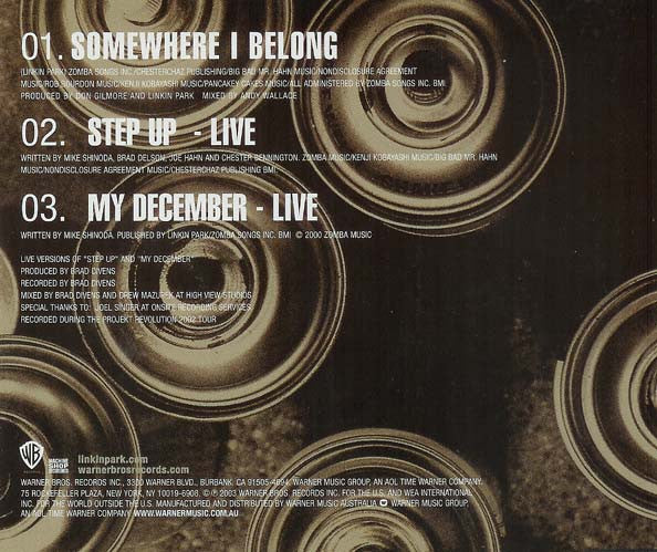 Linkin Park : Somewhere I Belong (CD, Single)