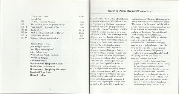 Delius* - Bournemouth Symphony Orchestra, Richard Hickox : A Mass Of Life - Requiem (2xCD, Album)