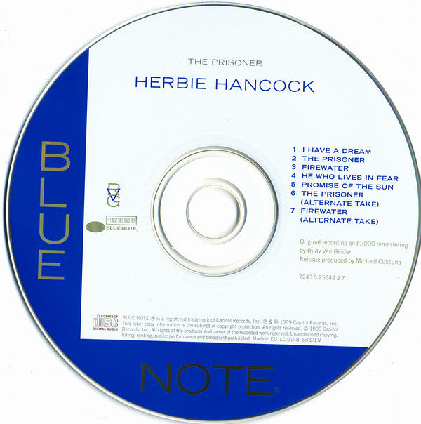 Herbie Hancock : The Prisoner (CD, Album, RE, RM)