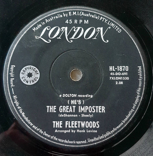 The Fleetwoods : (He's) The Great Imposter / Poor Little Girl (7", Single)