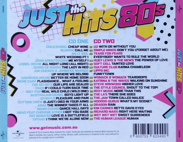 Various : Just The Hits 80's (2xCD, Comp)