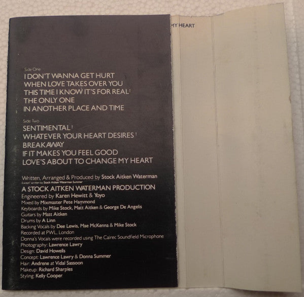 Donna Summer : Another Place And Time (Cass, Album)