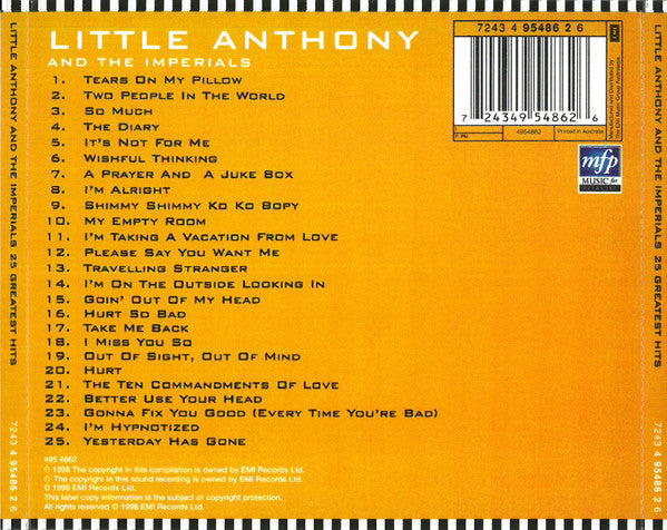 Little Anthony And The Imperials* : 25 Greatest Hits (CD, Comp)