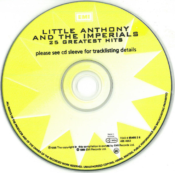 Little Anthony And The Imperials* : 25 Greatest Hits (CD, Comp)