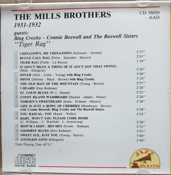 The Mills Brothers : The Mills Brothers 1931-1932 (CD, Comp)