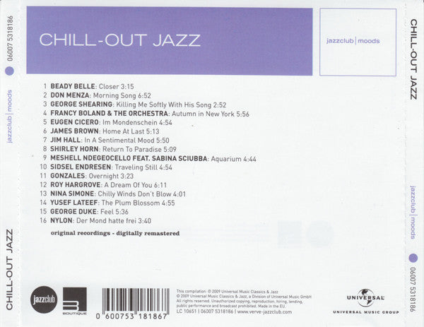 Various : Chill-Out Jazz (CD, Comp, RM)