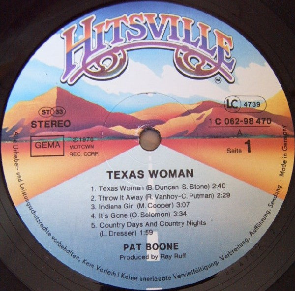 Pat Boone : Texas Woman (LP, Album)