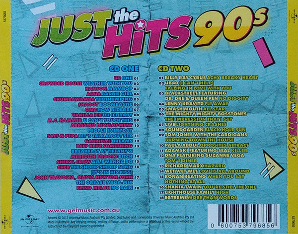 Various : Just The Hits: 90's (2xCD, Comp)