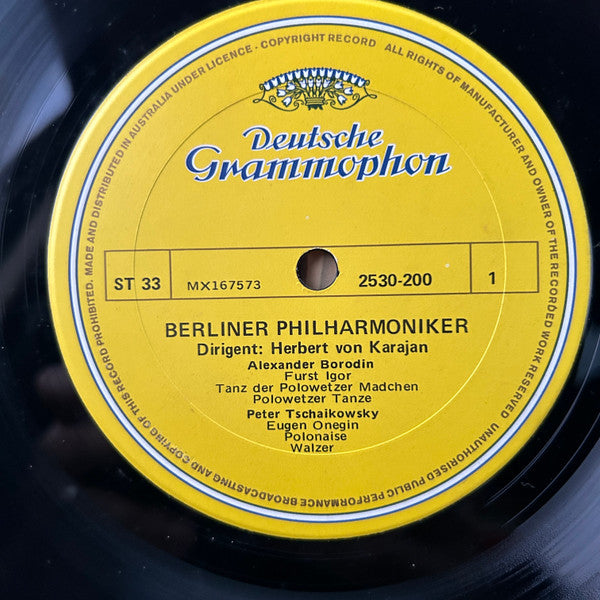Karajan*, Berliner Philharmoniker : Opernballette - Polowetzer Tänze • Tanz Der Stunden U.a. = Polovtsian Dances • Dance Of The Hours & Others (LP, Album)