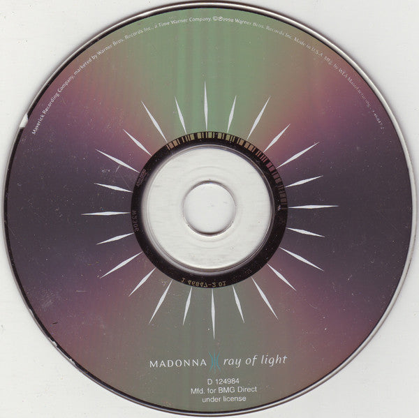 Madonna : Ray Of Light (CD, Album, Club, BMG)