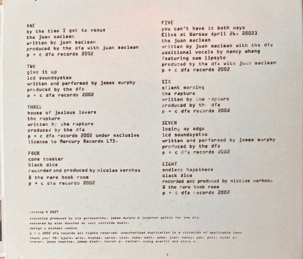 Various : DFA Compilation #1 (CD, Comp)