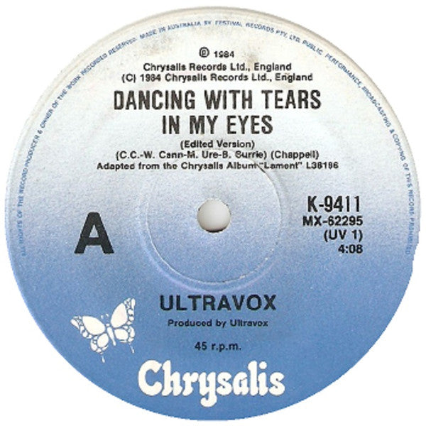 Ultravox : Dancing With Tears In My Eyes (7", Single)