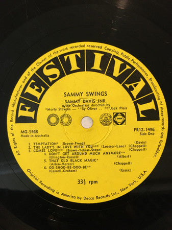 Sammy Davis Jr. : Sammy Swings (LP)