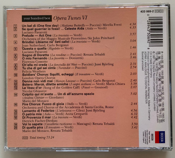 Various : Your Hundred Best Opera Tunes VI (CD, Comp, RM)