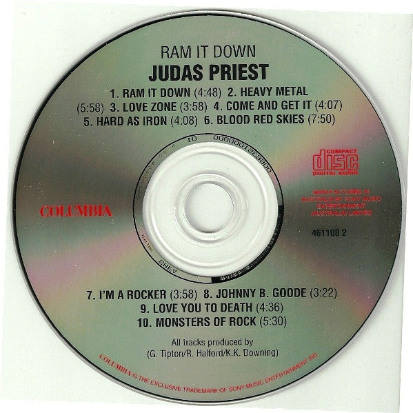 Judas Priest : Ram It Down (CD, Album, RP)