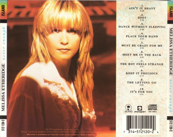 Melissa Etheridge : Never Enough (CD, Album)
