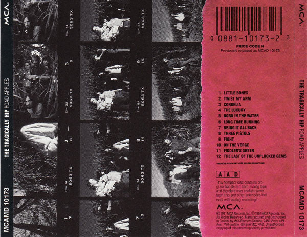 The Tragically Hip : Road Apples (CD, Album, RE)