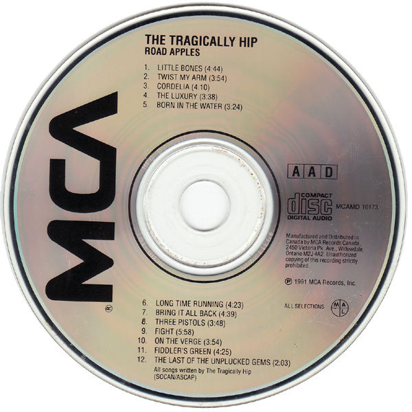 The Tragically Hip : Road Apples (CD, Album, RE)
