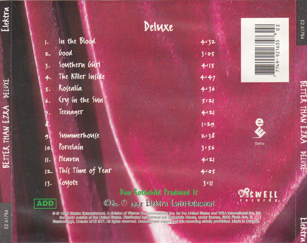 Better Than Ezra : Deluxe (CD, Album, Club)