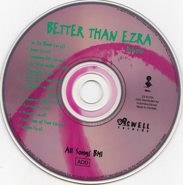 Better Than Ezra : Deluxe (CD, Album, Club)