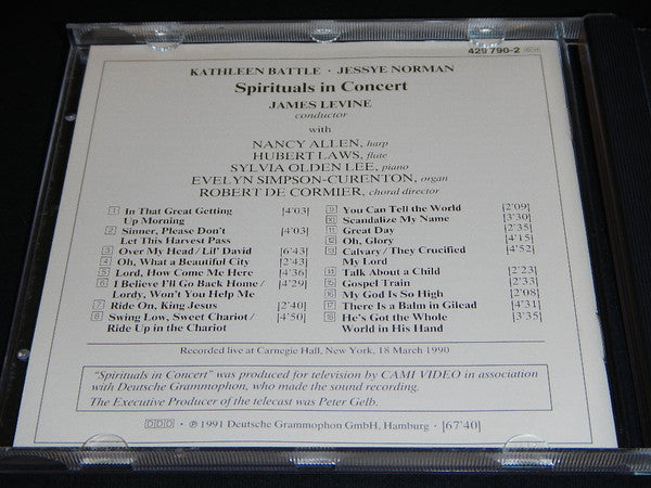 Kathleen Battle, Jessye Norman - Chorus*  And Orchestra* Conducted By James Levine (2) : Spirituals In Concert (CD, Album)